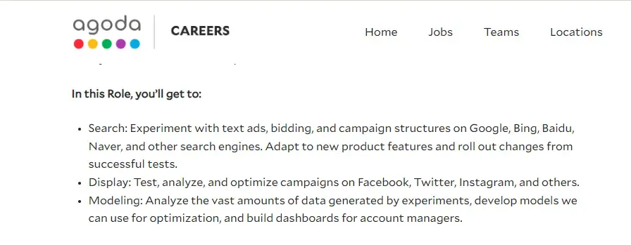 Job desk business analyst - Agoda