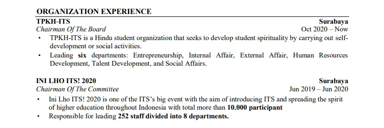 Contoh CV data analyst, Data diri apa saja yang harus dimasukkan ke dalam CV?