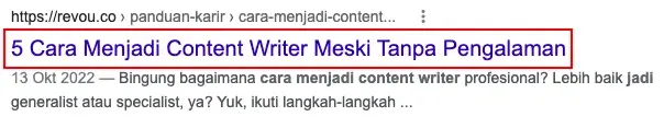Contoh title tag - SEO on-page