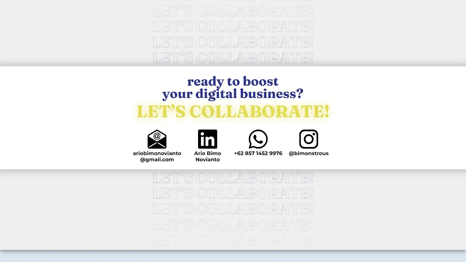 Contoh portofolio social media specialist - informasi kontak