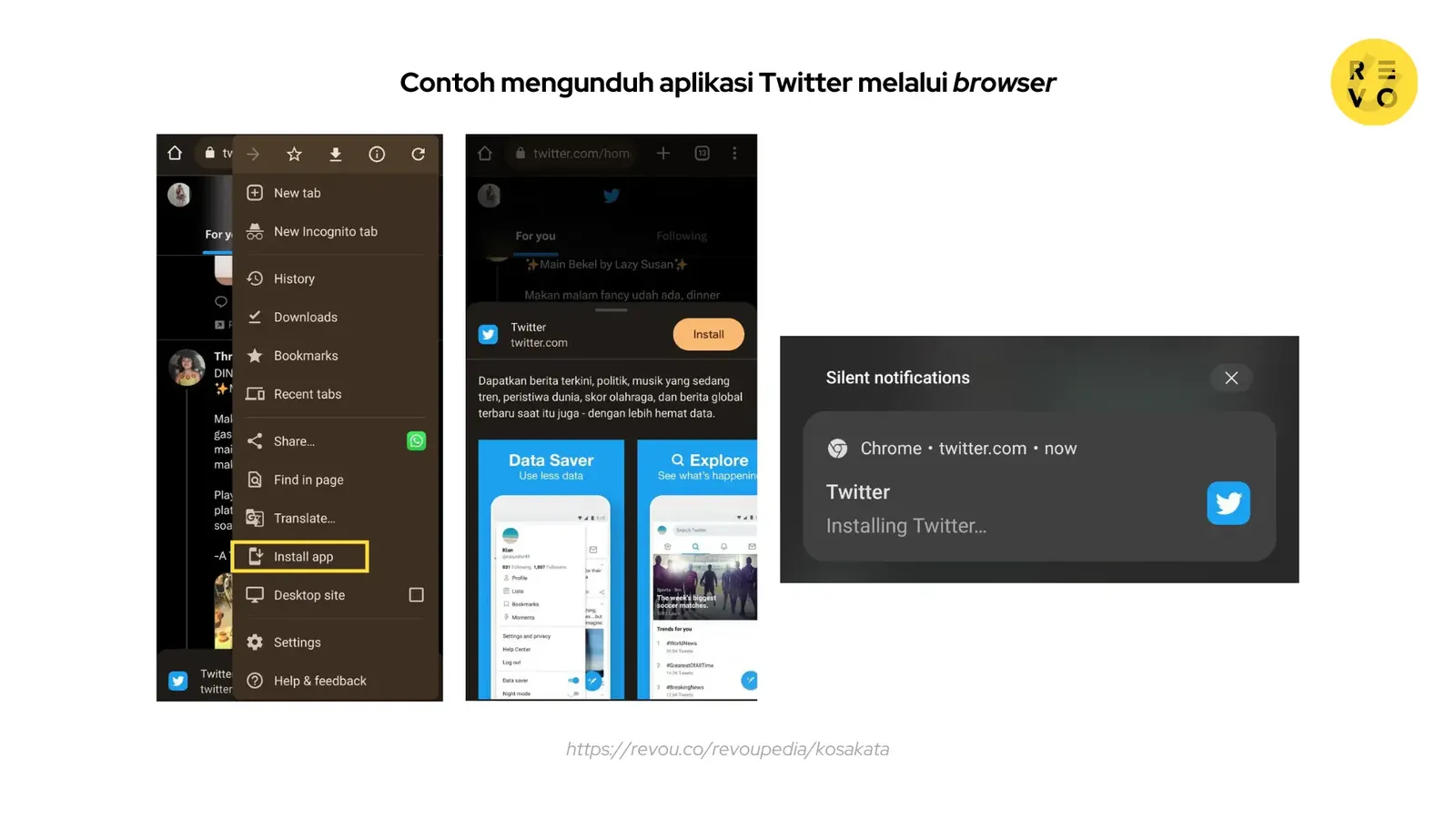 Contoh PWA Twitter